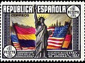 Spain - 1938 - Constitution Of America - 1 Ptas - Multicolor - Spain, Republic - Edifil 763 - Aniversario Constitución de los EE.UU. - 0